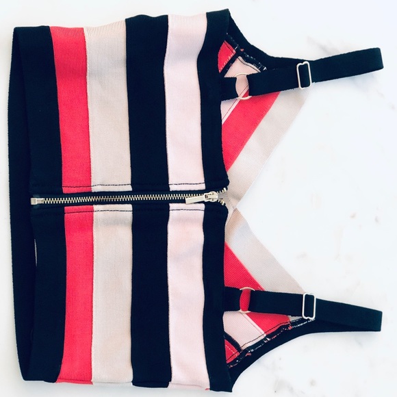 BEBE CYNTHIA COLORBLOCK BANDAGE BODYCON TOP SKIRT DRESS - Picture 3 of 13